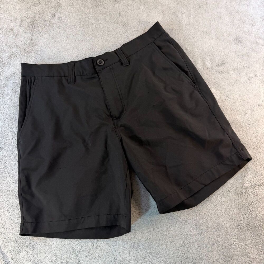 Flag & Anthem Shorts Mens 31 Black Performance Stretch Casual